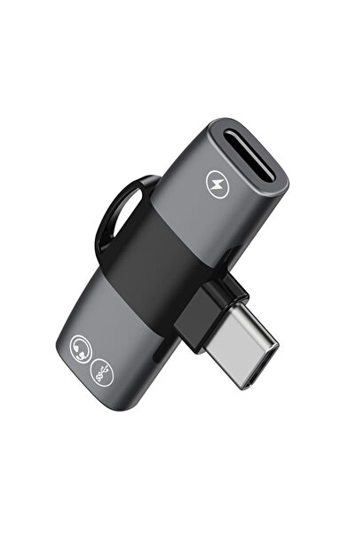 Ally Mini 2in1 Type-c to Type-c Kulaklık + şarj Adaptöru SİYAH