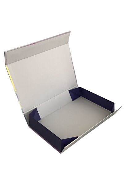 blume Acar Mıknatıslı Katlanabilir Altın Yıldız Desenli Selefonlu Kutu 22*14*...