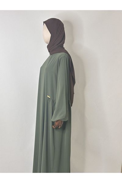 R&S modibone Green Medina Silk Fabric - Hijab Loose φόρεμα για Hajj και Umrah