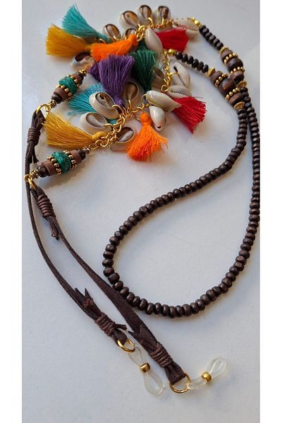 azra takı tasarım Authentic Bohemian Colorful Greyhound Beaded Evil Eye Thread Women's Glasses Handmade