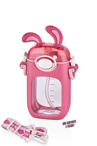 Vagonlife 400ml Tritan Water Bottle - 2 DiFFerent Colors, Neck Strap, Straw Cleaning Brush GiFt