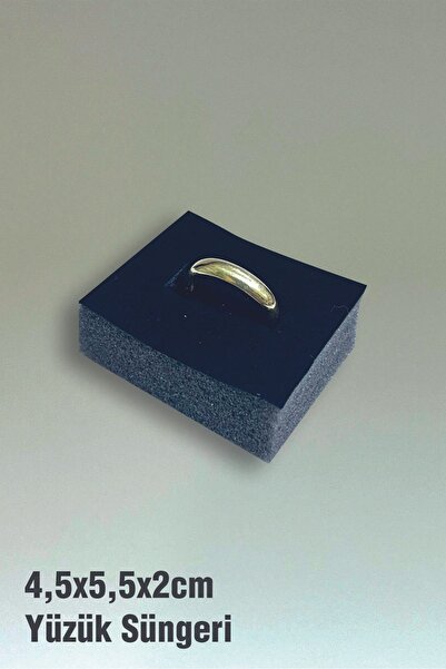 Örün Matbaa Sünger Yüzük Kutusu Süngeri 30 Adet 4,5x5,5x2cm Siyah Flok Kaplı