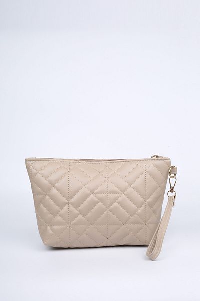 Bagfoni Makeup Clutch with Geometric Pattern for Travel and Beach - Organizer Hand Bag