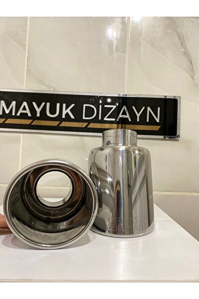 Mayuk Dizayn 100mm Paslanmaz Krom Her Araca Uyumlu Egzoz Ucu 2 Adet Set