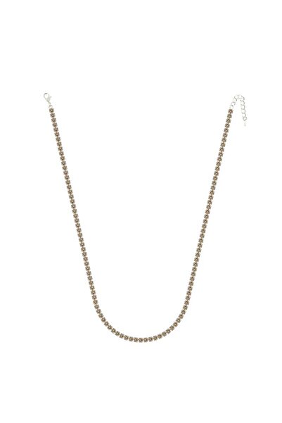 Merano Design 4 Mm Kahverengi Gold Su Yolu Kolye