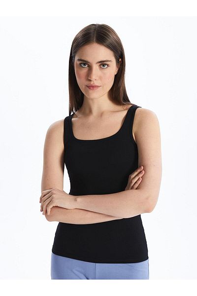 LC Waikiki LCW DREAM Women's Tank Top - U Collar, Straight Cut