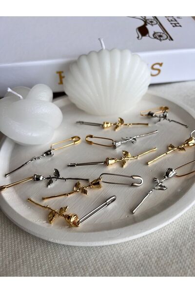 Sena Şahmaran Şahsu Çengelli Gül Küpe