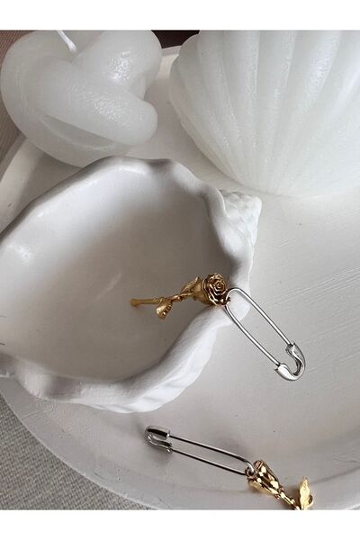 Sena Şahmaran Şahsu Çengelli Gül Küpe