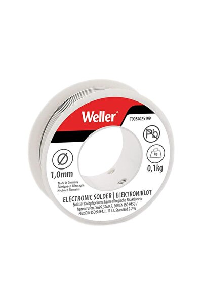 Weller El99/1-100 Kurşunsuz Lehim Teli Sn99.3cu0.7, 1mm, 100gr (T0054025199)
