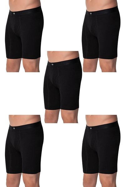 DONEX Men's Boxer Set of 5 - Long Leg and Lycra Fabric