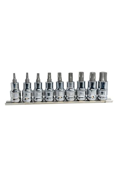 Titi 6195 1/2" Torx Bits - Rail 9 Piece Socket Wrench Set