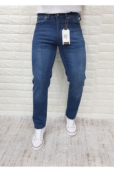 Seyf Denim Ocean Blue Slim Fit Flexible Lycra Men's Jeans - Pipe Leg