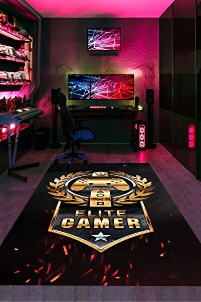 YTR HOME Dijital Baskı Yıkanabilir Kaymaz Taban Gamer Halısı Genç Odası Oyunc...