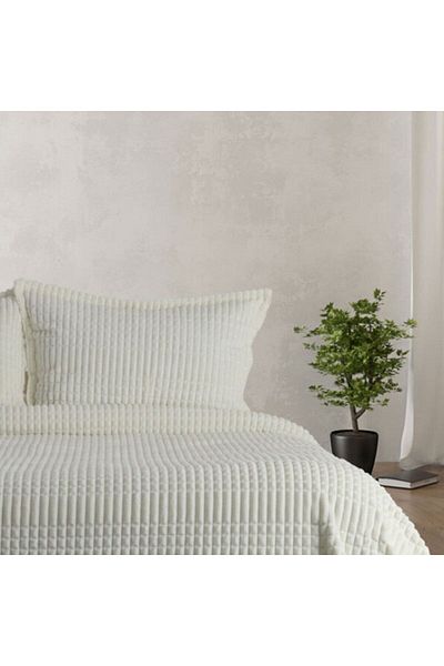 Merinos Modern Line White Double Bedspread Set