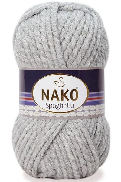 NAKO Σπαγγέτι Πλεκτό Χέρι Κωδικός Χρώματος: 195-ανοιχτό γκρι