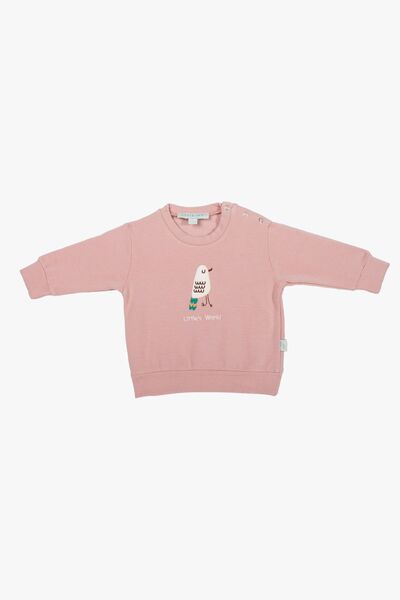 LITTLE'S WORLD سويت شيرت سلمون وردي للفتيات الصغيرات