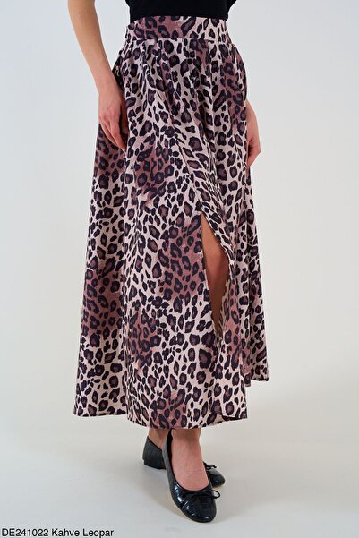 no 39 company Fusta cu fantă model cu model leopard