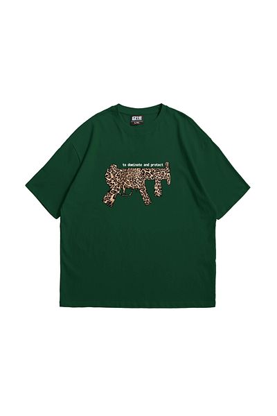 Sekizbiraltı Πράσινο μπλουζάκι Unisex με στάμπα 24/1 Oversize