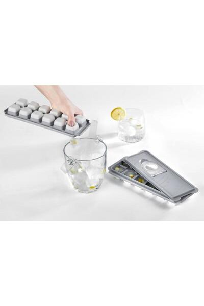 PANJI BUZMATİK BUZ KALIBI 2 Adet Slikon Kapaklı Buzluk, Bas Çıkar Buzluk