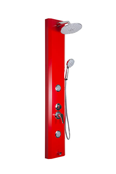 SAM BANYO Sam Derya Kırmızı Fonksiyonlu Jet, Duş Paneli ,fonksiyonlu Masajli ...
