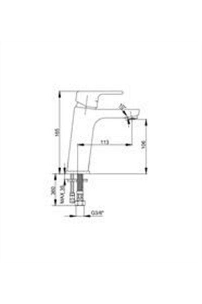 Eca Lunetta Matte Black Sink Faucet - 103588107