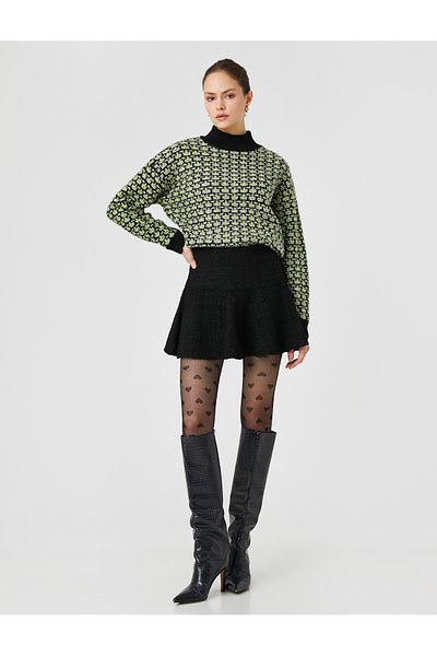 Koton Oversize Knitted Glitter Sweater