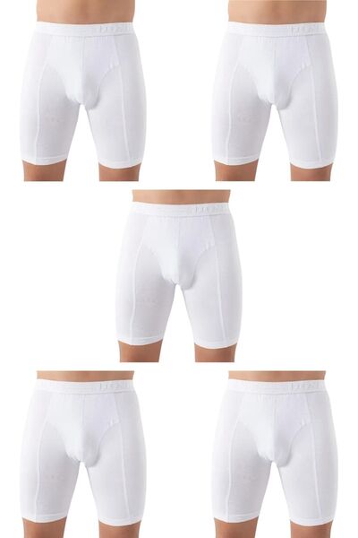 DONEX Erkek Uzun Paçalı Likralı Kumaş 5'li Boxer