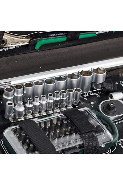 Mannesmann Aluminum Tool Bag Tool Set 124 Pieces