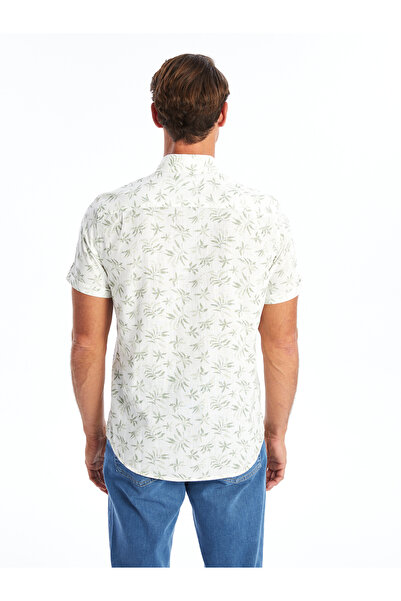 LC Waikiki Pánská košile s popelínovým vzorem - Regular Fit, Krátký rukáv