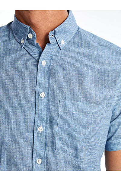 LC Waikiki Pánská popelínová košile – Regular Fit, Krátký rukáv