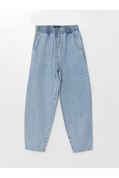 LC Waikiki Pantaloni de damă Mom Fit - cu talie elastică