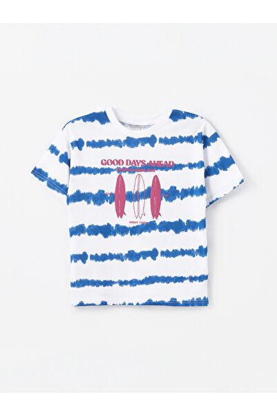 LC Waikiki Μπλουζάκι Boy's Oversize Crew Neck