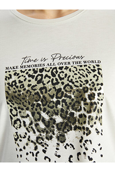 LC Waikiki Γυναικείο - Μπλουζάκι με κοντό μανίκι με στάμπα με λαιμόκοψη