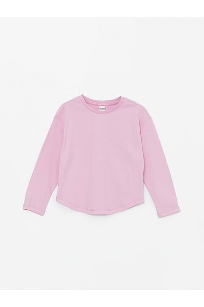 LC Waikiki Tricou pentru fete cu mânecă lungă cu decolteu