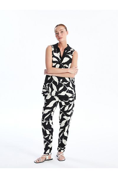 LC Waikiki Pantaloni de damă cu model cu talie elastică