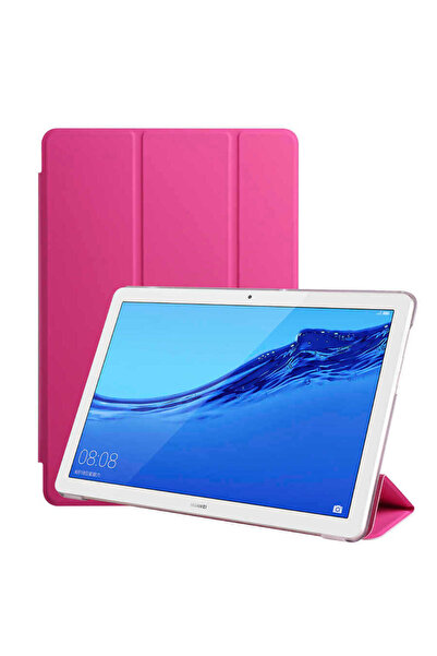 halkhouse Huawei T5 10 inc Smart Cover Standlı Katlanabilir Nubuk Kılıf