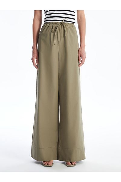 LC Waikiki Damenhose mit weitem Bein und elastischem Bund