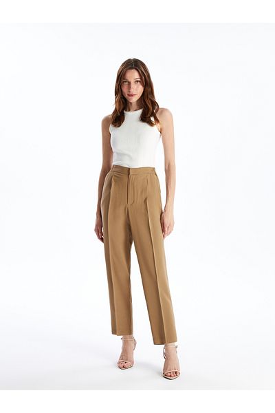 LC Waikiki Carrot Cut Women's Trousers with Elastic Waist