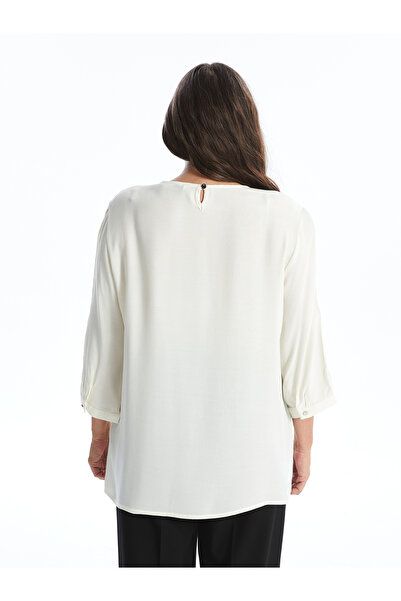 LC Waikiki Dámská vyšívaná halenka s dlouhým rukávem a výstřihem