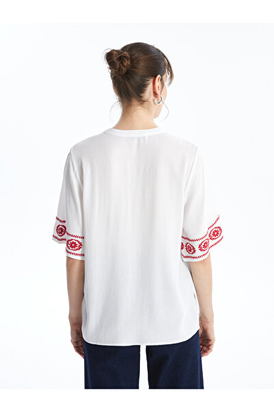 LC Waikiki Hímzés részletesen megkötött női blúz