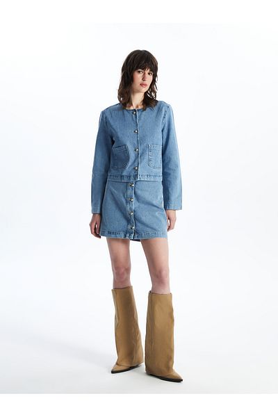 LC Waikiki Women's Jean Skirt - Standard Fit