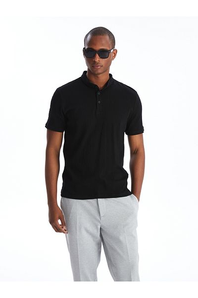 LC Waikiki Patterned Polo Neck Men's T-Shirt - Short Sleeve