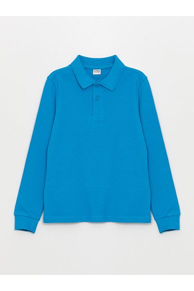LC Waikiki Lcw Dětské středně zelené tričko Polo s výstřihem první třídy