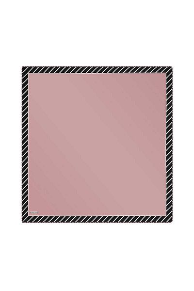 Bursa İpek Μεταξωτό κασκόλ Twill - Dusty Rose Line Pattern