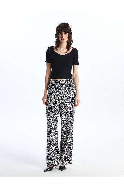 LC Waikiki Pantaloni de damă cu model cu talie elastică