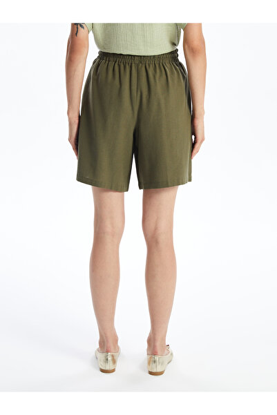 LC Waikiki Dámské šortky ze směsi lnu s elastickým pasem