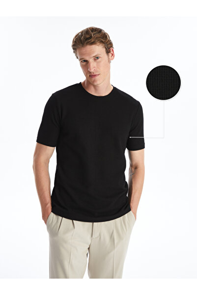LC Waikiki Men's Textured Crew Neck Short Sleeve T-Shirt