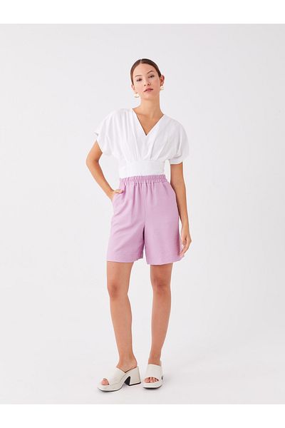 LC Waikiki Bequeme, vorgeformte Damen-Shorts mit elastischem Bund