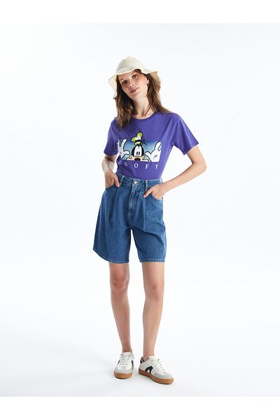 LC Waikiki Women's Bermuda Fit Jean Shorts