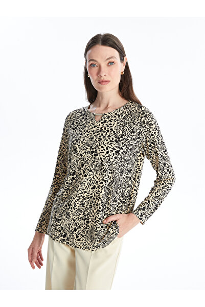 LC Waikiki Γυναικεία μπλούζα με μακρυμάνικη λαιμόκοψη